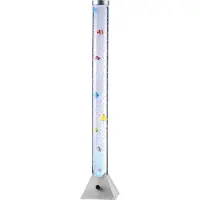 JUST LIGHT Wassersäule Ava mit LEDs und Fischen, Höhe 120cm AVA, klar / transparent, für Wohn- / Esszimmer, Kunststoff, Modern