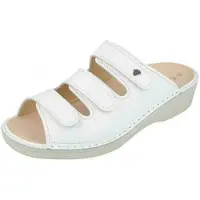 Finn Comfort Bequeme Pantolette Pisa, Damen, Weiß, Leder, NEU - Damenschuhe Pantolette / Zehentrenner, Weiß