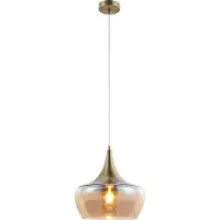 Globo Pendel 1flg AROLA MS-antik, Glas amber, 30423023