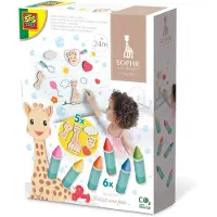 SES Creative Sophie la girafe - Badewannen-Malstifte mit Formen, Bad-Malvorlagen, Junge/Mädchen, 2 Jahr(e), Karton