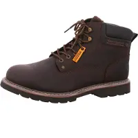 Dockers Winterboots BY GERLI, Herren, Gr. 44, Warmfutter, braun (dunkelbraun), Leder, Schuhe Winterboots, Schnürboots, Workerboots im Bergsteiger-Look
