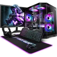 VIBOX V-581 Gaming PC Set Komplett - Monitor 23 Zoll - Ryzen 5 5500 4,2 GHz - RTX 5050 8 GB - 16 GB RAM - 500 GB SSD - Windows 11 - WiFi 6 + Bluetooth 5.4