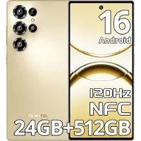 Oukitel C66 Mobiltelefone – Android 16 4G Smartphone, 6,73" HD+120Hz, 24 GB + 512 GB/1 TB, 64 MP 5000 mAh, NFC/Fingerabdrucksensor/GPS, Gold