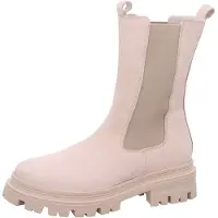 Tamaris Chelsea Boots Damen Rauleder Beige Größe: 39