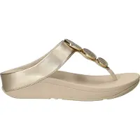 FitFlop Halo Bead Circle Metallic Toe-Post Teenslippers - Goudkleur - Maat 38