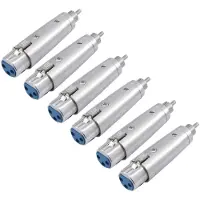 Etc-shop 6er Set Adapter Cinch-Stecker XLR-Kupplung