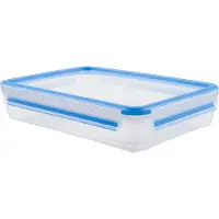 EMSA CLIP & CLOSE FRISCHHALTEDOSEN, Container, Rechteckig, 1,65 l, Transparent, Polypropylen (PP), Thermoplastisches Elastomer (TPE), Polypropylen (PP)/Thermoplastisches Elastomer (TPE)