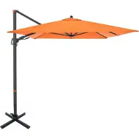 Doppler Ampel-Sonnenschirm - 320 x 240 cm - Anthrazit - Orange - Aluminium - Polyester - schwenkbar - drehbar