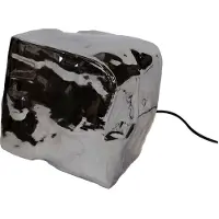 KAWOLA Tischleuchte EDESSA Tischlampe Glas silber