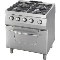Maxima - Gastro Heavy Duty Herd - 4 Brenner - Doppeleinheit - 70 cm Tief - 37 kW - Gas inkl. Ofen