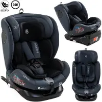 Bebelissimo Kindersitz I-SIZE 40-150 cm, 360, Kinderautositz - Evol in Dunkelgrau | Gr.: onesize