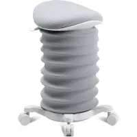 Topstar Sitness 4D mit Rollen grau/papyrus ergonomischer Sitzhocker, Aktivhocker gegen Rückenschmerzen