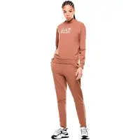 EA7 für Damen. 7W000115_AF13135 Trainingsanzüge W braun (S), Lässig, Sportlich, Baumwolle, Laufen, Sportbekleidung, Multisport, Langarm