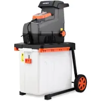 FUXTEC Elektro Gartenhäcksler FX-EGH2800B | Walzenhäcksler 2800W mit Rückwärtslauf | leise 91,7dB(A) | 44mm Schnittstärke | 60L Auffangbox | Überlastschutz