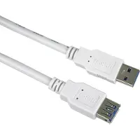 PremiumCord Prodluovací kabel USB 3.0 Super-speed 5Gbps A-A, MF, 9pin, 3m bílá