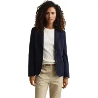 Gant für Damen. 4770330 Americana Slim Fit aus marineblauem Piqué (36), Lässig, Baumwolle, Klassisch