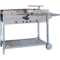 Grillpeter Mangal Batyr Deluxe mit Spießdreher 80 cm für 15 Spieße Edelstahlmotor