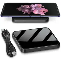 NAUCI Ladematte Kabellos 15W Wireless für Samsung Galaxy Z Flip Fold 8 7 6 5 Ladestation