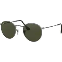 Ray-Ban RB 3447 ROUND METAL Herren-Sonnenbrille Vollrand Rund Metall-Gestell, grau