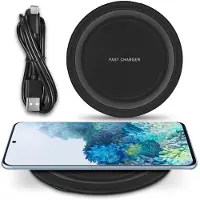 UC-Express QI Ladestation für Samsung Galaxy S25 S24 S23 S22 S21 S20 kabellos Ladegerät 15W