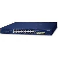 Planet IPv4/IPv6, 24-Port, Managed, L2/L4, Gigabit Ethernet (10/100/1000), Vollduplex, Rack-Einbau, 1U