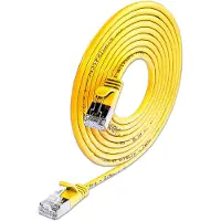 Slim Slimpatchkabel Cat 6, U/FTP, 7.5 m, Gelb Gelb