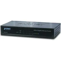 Planet Desktop Switch 8x 10/100/1000Base-T Externes Netzteil, Gigabit Ethernet (10/100/1000), Vollduplex, Wandmontage