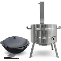 Grillpeter Utschak Timur Ø50 cm Edelstahl mit Kazan 22L und Zubehör
