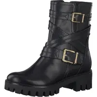 Tamaris Damen Stiefeletten Combat Boots Plateau 1-25427-25, Größe:39 EU, Farbe:Schwarz