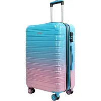 Blade Erweiterbares Koffer - Hartschalen Koffer Trolley - Leichter Reisekoffer aus ABS+PC mit TSA Schloss-4 Spinner Räder Koffer -Rollkoffer-ROSA L