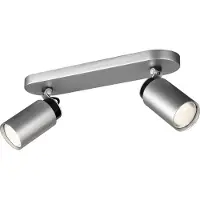 Philips Ecomoods Spot 556524816, Strahler Oberflächenbeleuchtung, GU10, 2 Glühbirne(n), Fluoreszierend, 2700 K, Aluminium