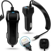 NAUCI KFZ Ladegerät für Apple iPhone 8 7 6s Plus Ladekabel Kabel 8-Pin schnelles Laden