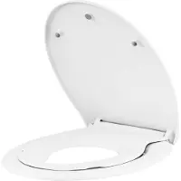 Woltu Toilettendeckel mit Kindersitz, WC-Sitz mit Absenkautomatik, für Familie, mit Schnellverschluss