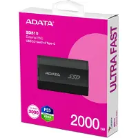 ADATA SD810, 2 TB, USB Typ-C, USB 3.2 Gen 2x2, 2000 MB/s, Schwarz