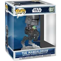 Funko POP! Rides Deluxe: Star Wars: The Mandalorian & Grogu-mandalorian W/grogu (imperial Remnant At-rt) Figur Blau Blau One Size