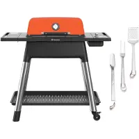 Everdure Force Gen III Gas Grill, orange, includes grilling tool set