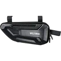 WildmanT Wasserdichte Fahrradtasche 1.5L Stoßfest Klettverschlüsse Wildman XT4 Schwarz