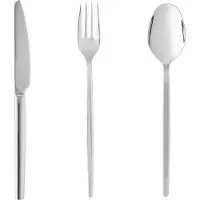 WAS Germany 36 tlg. Besteckset ALEX SILVER, mit silber, matte PVD Beschichtung, Chromnickelstahl 18/10