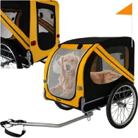 Purlove Purlov 25373 Fahrradanhänger für Hunde, schwarz