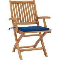 vidaXL Stabli Möbel Klappbare Gartenstühle mit Kissen 4er-set Massivholz Teak - Gartenstühle Neu design922041