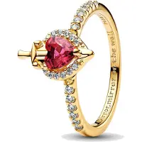 Pandora Damenring 163422C01-54 Gold Rosa