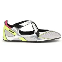 THE ATTICO Die Attico Silberne Polyurethan Ballerinas