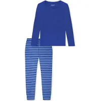 Schiesser Schlafanzug "Casual Essentials" 2 tlg. mit eingefasster, runder Halsausschnitt