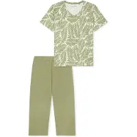 Schiesser Damen Pyjama Comfort EssentialsSchlafanzug, Pyjama Set, Nachtwäsche