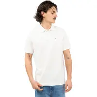 Tommy Hilfiger Tommy Jeans Herren Poloshirt Essential Regular Fit, Weiß (Ecru), M