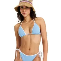 Roxy Triangel-Bikini-Top "Kauai Tiki Tri", Damen, Gr. M, Cup B, sky blau, Obermaterial: 70% Nylon, 23% Nylon, 7% Elasthan;, Bikini-Oberteile Triangel-Bikini-Top