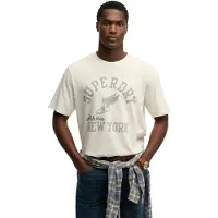 Superdry für Herren. M1012364A Athletic Essential T-Shirt beige (XL), Lässig, Baumwolle, Kurzarm