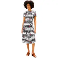 Tommy Hilfiger Interlock F&f Kurzarm Midi-kleid