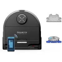 Rowenta X-Plorer Serie 220 Saugroboter RR9465, Beutellos, Schwarz, D-Form, Ladend, 70 dB, 0,35 l