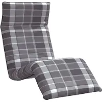 Syfax Sonnenliege Klappbar Grau Karomuster 175x54x8,5cm Oxford-Gewebe
